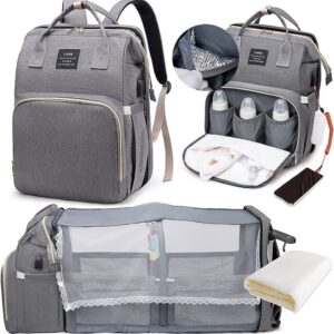 Mochila para pañales con cuna